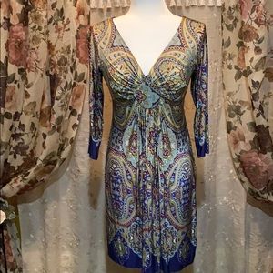 Sz 10 Dress by MUSE in Blue & Gold